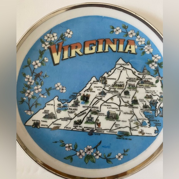 Vintage CAPSCO State of Virginia Decorative Plate - Picture 3 of 6
